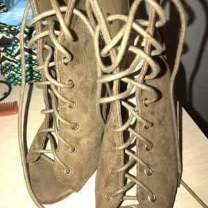 Olive green heels